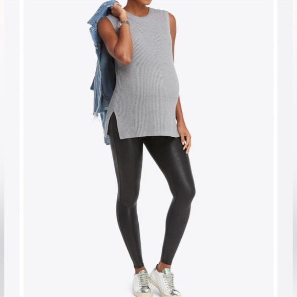 SPANX faux leather maternity legging size S - Picture 6 of 14